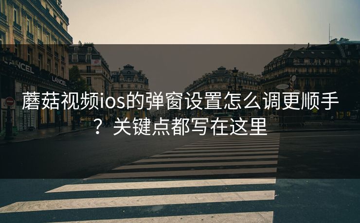蘑菇视频ios的弹窗设置怎么调更顺手？关键点都写在这里
