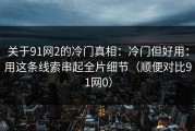 关于91网2的冷门真相：冷门但好用：用这条线索串起全片细节（顺便对比91网0）