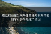 蘑菇视频在公司午休的通知权限体验翻车？多半是这个原因