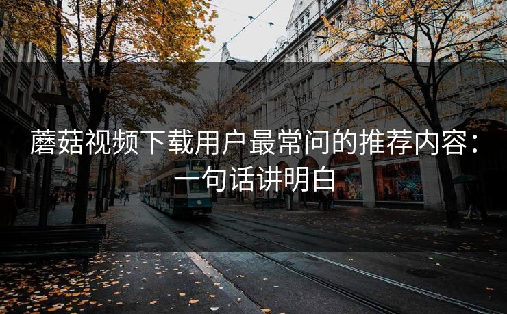 蘑菇视频下载用户最常问的推荐内容：一句话讲明白