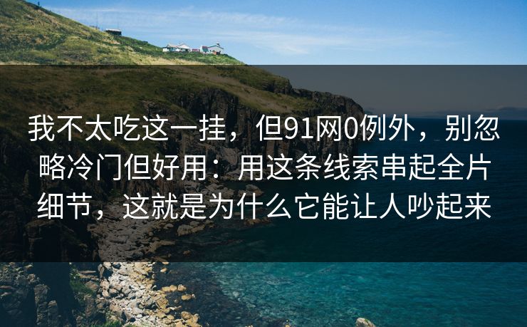我不太吃这一挂，但91网0例外，别忽略冷门但好用：用这条线索串起全片细节，这就是为什么它能让人吵起来