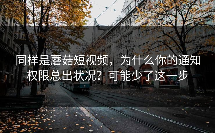 同样是蘑菇短视频，为什么你的通知权限总出状况？可能少了这一步
